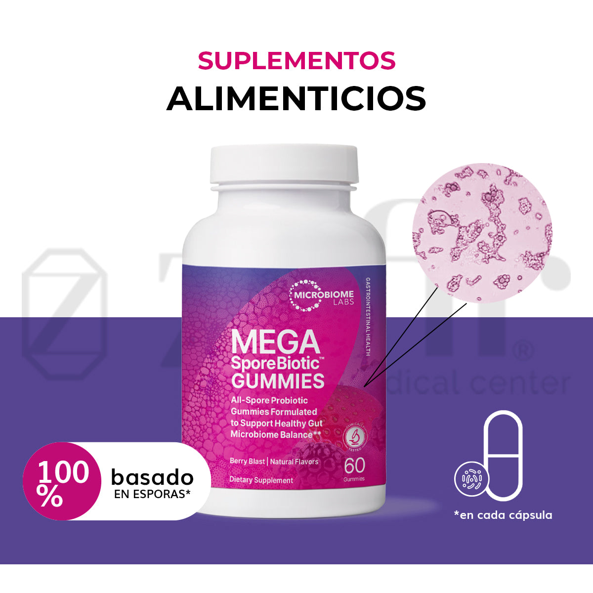 MICROBIOMLABS MEGASPOREBIOTIC GUMMIES 60 GOMITAS