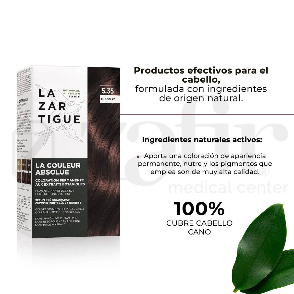 Tinte Cabello Lazartigue 5.35 Sin Amoniaco Chocolate