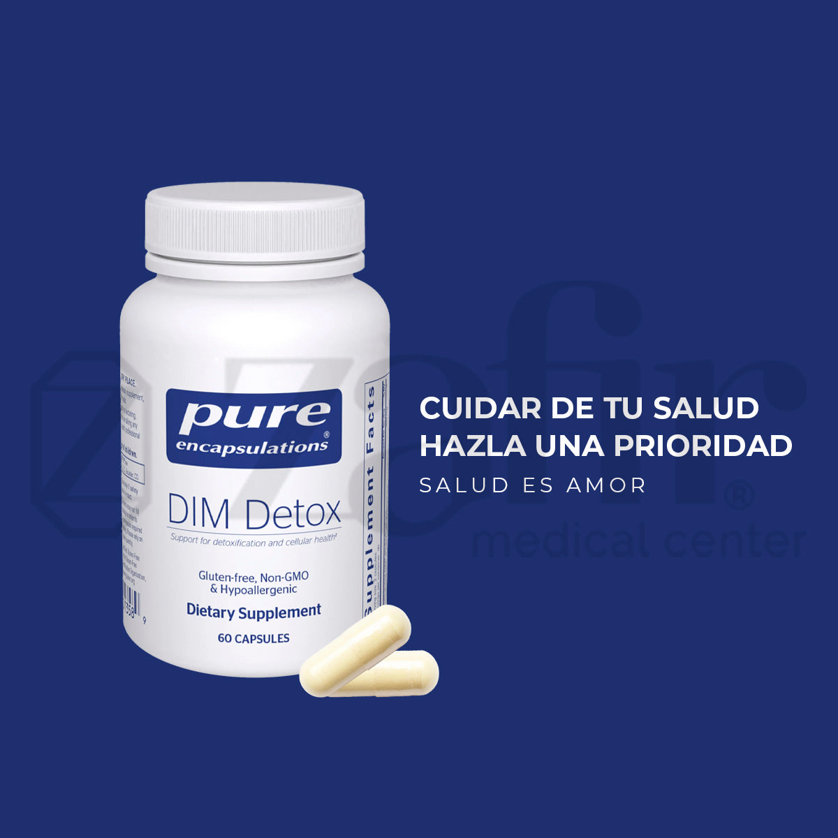 Pure Encapsulations DIM Detox 60 cápsulas.