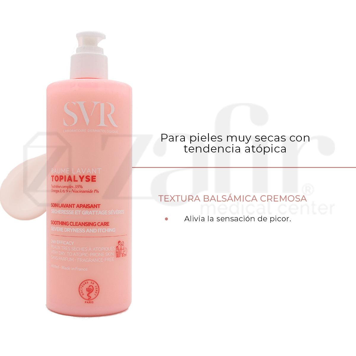 Limpiador Facial SVR Baume Lavant Topialyse para Piel Sensible