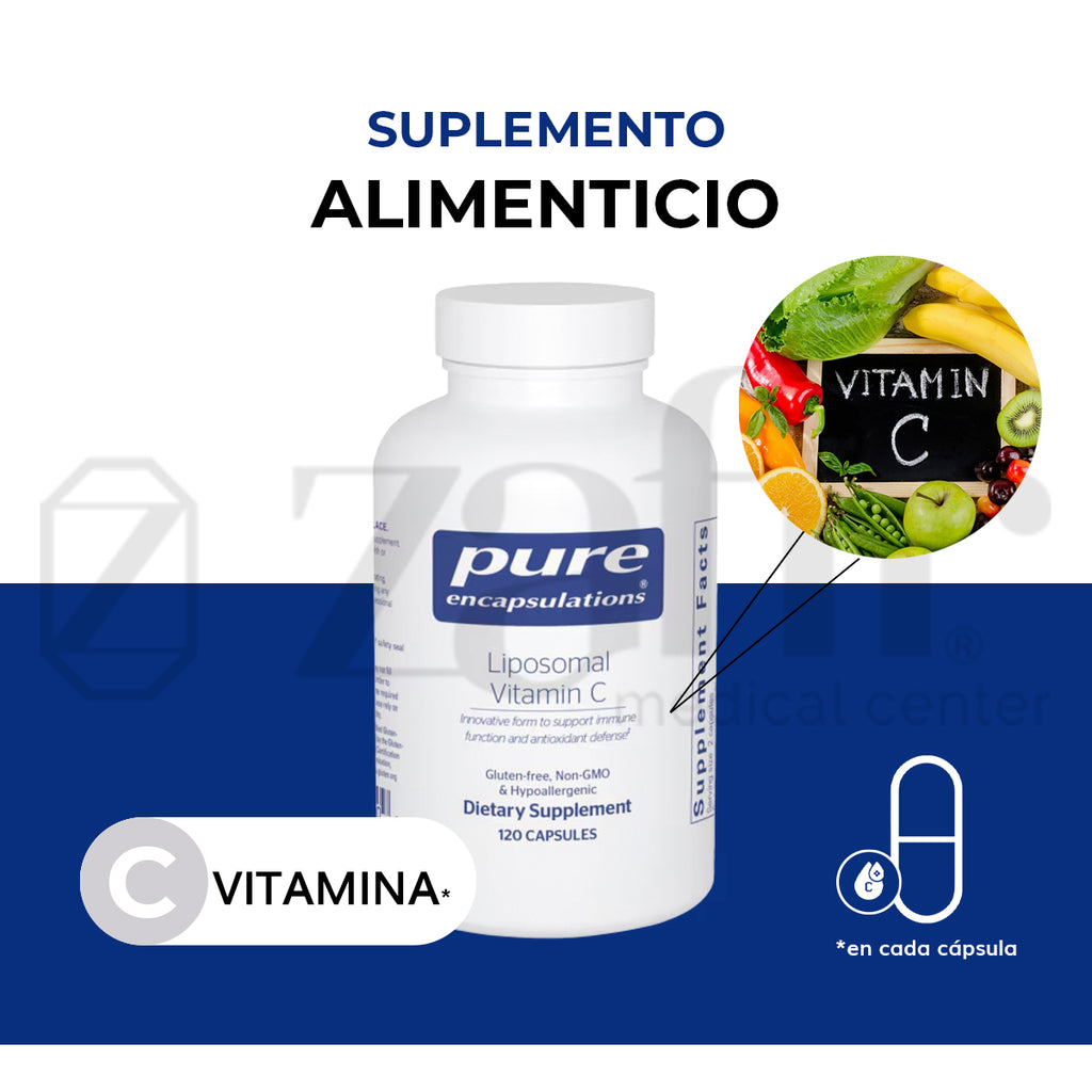 Pure encapsulations Liposomal Vitamin C 120 capsulas