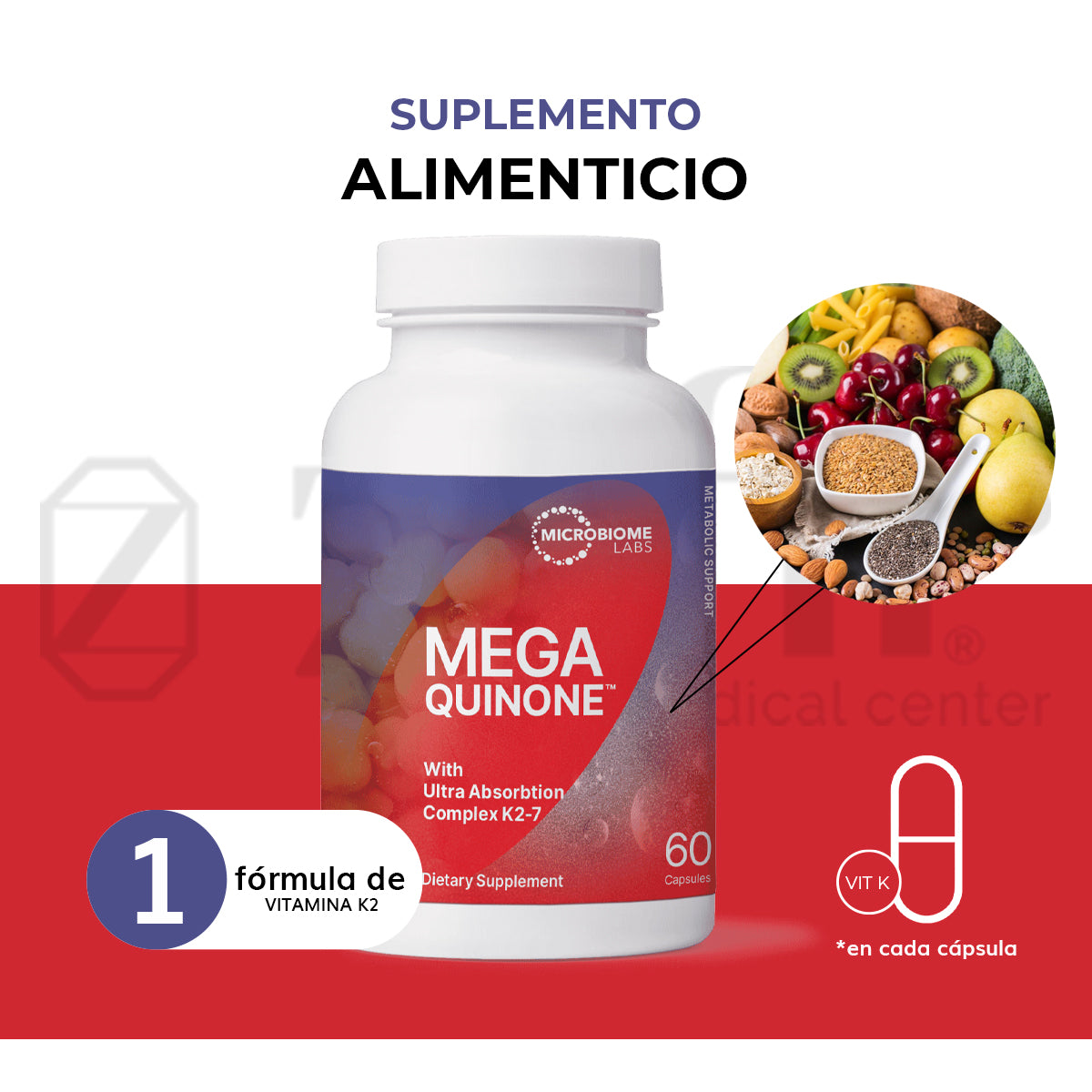 Microbiome Labs MegaQuinone 60 Cap