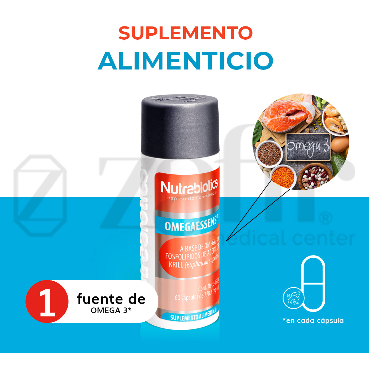 Nutrabiotics Omegaessens 60 Cápsulas