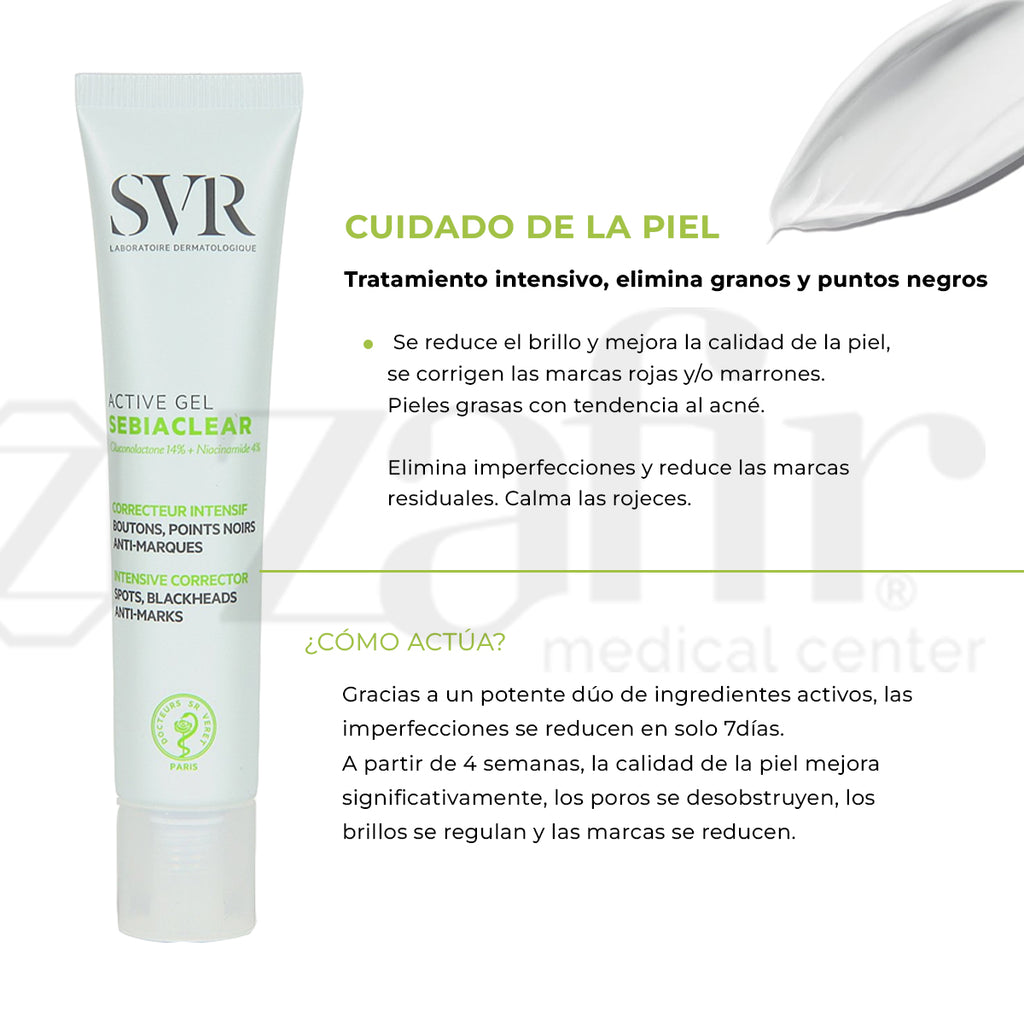 Corrector Intensivo Svr Sebiaclear Active Piel Grasa - Acne - Zafir Medical Center