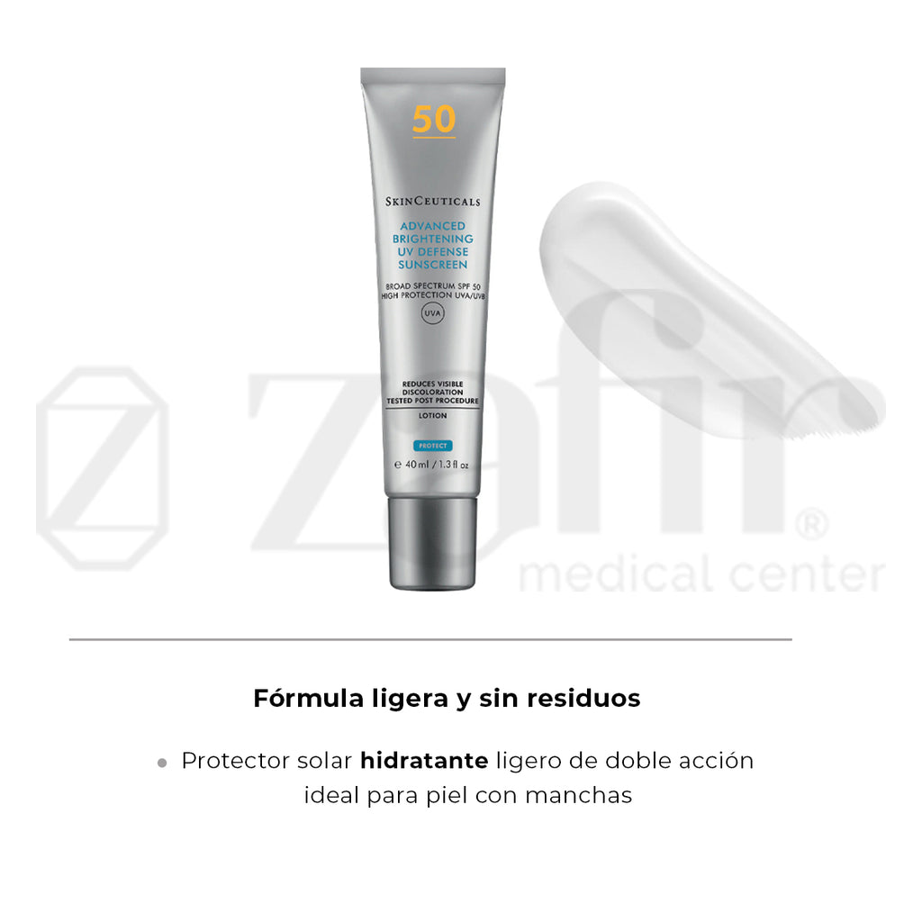 SkinCeuticals Advenced Brigthening  UV Defense SPF 50 Protector Solar Ideal Para Pieles Con Manchas