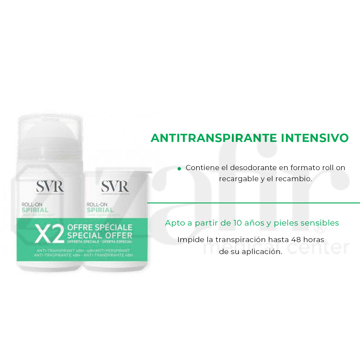 Antitranspirante Extra Efectivo Svr Roll On 48hrs No Irrita