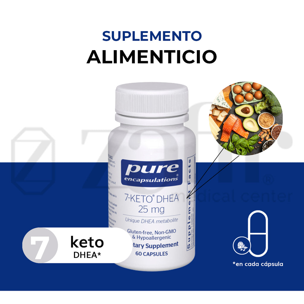 Pure Encapsulations 7-Keto Dhea 25 Mg 60 Cápsulas