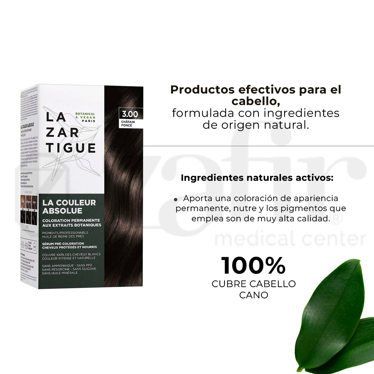 Tinte Castaño Oscuro Lazartigue Couleur 3.00 Sin Amoniaco