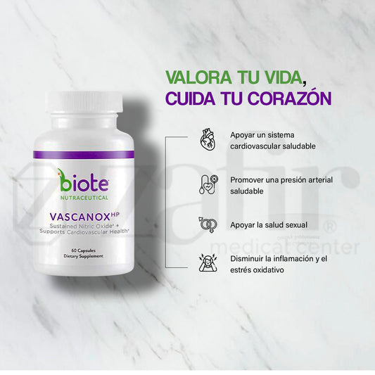 Biote Nutraceutical - Vascanox HP (60 capsulas)