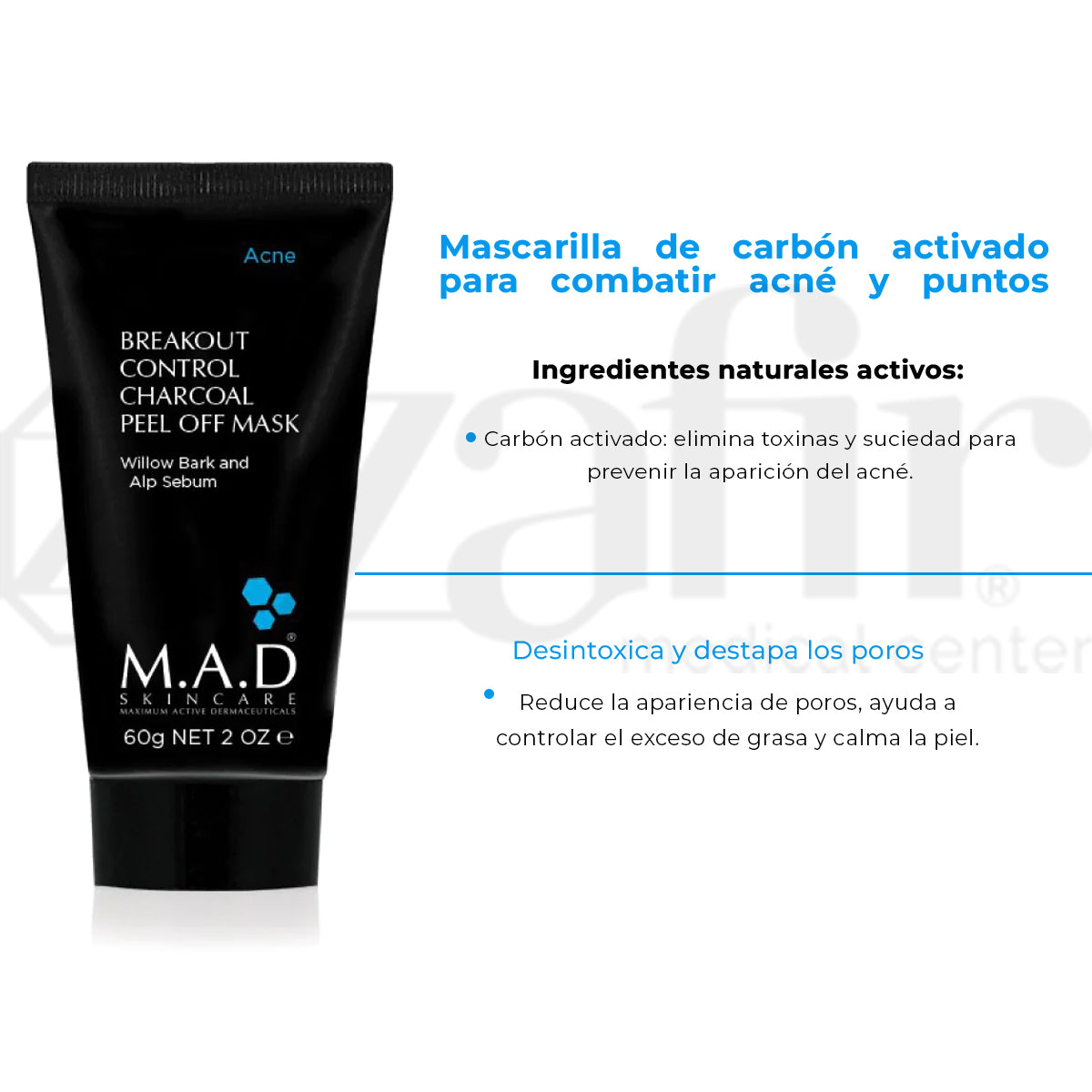 M.A.D Skincare - Breakout Control Charcoal Peel off Mask (60 g)