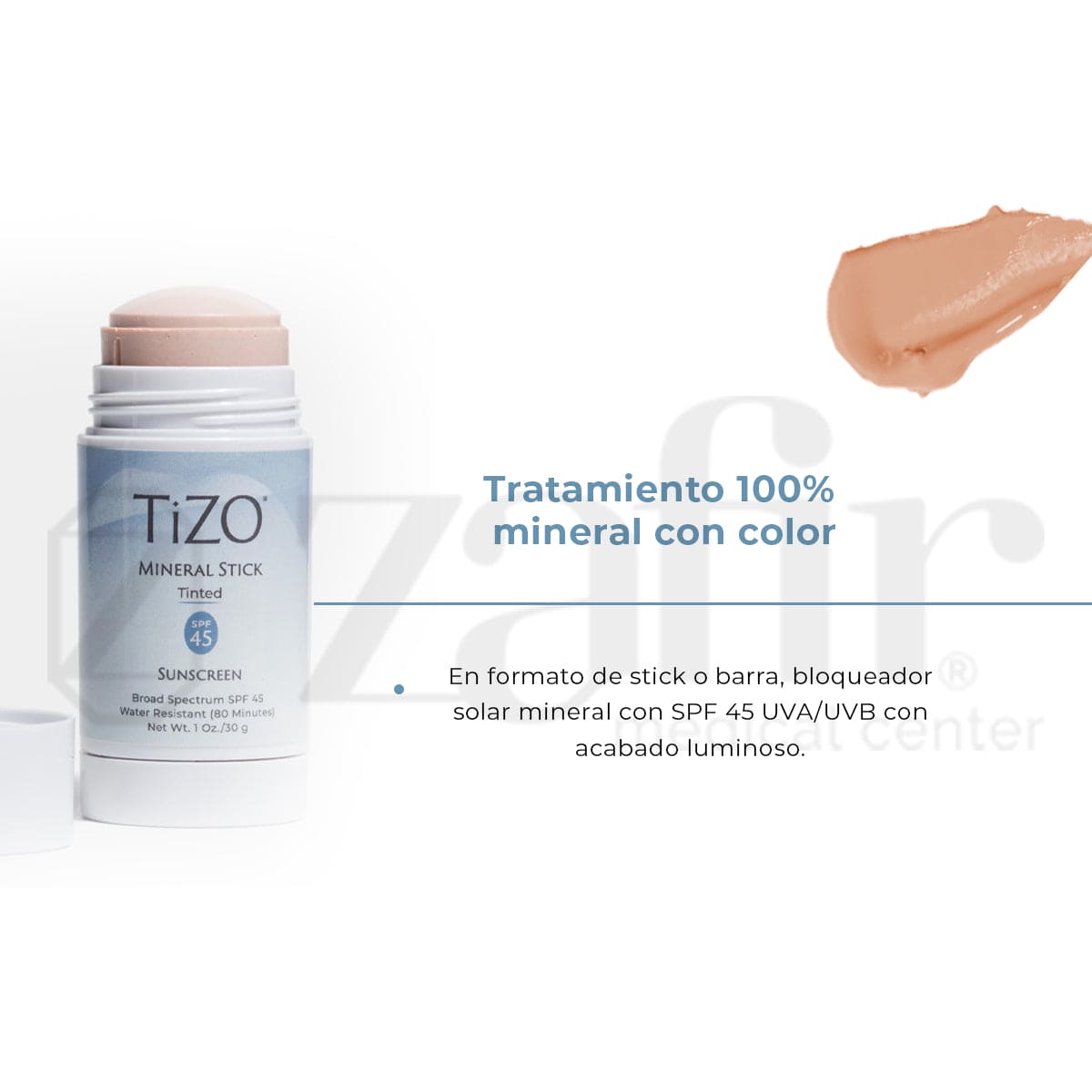 Protecto Solar TiZO - Mineral Stick Tinted (30 g) Con Tinta