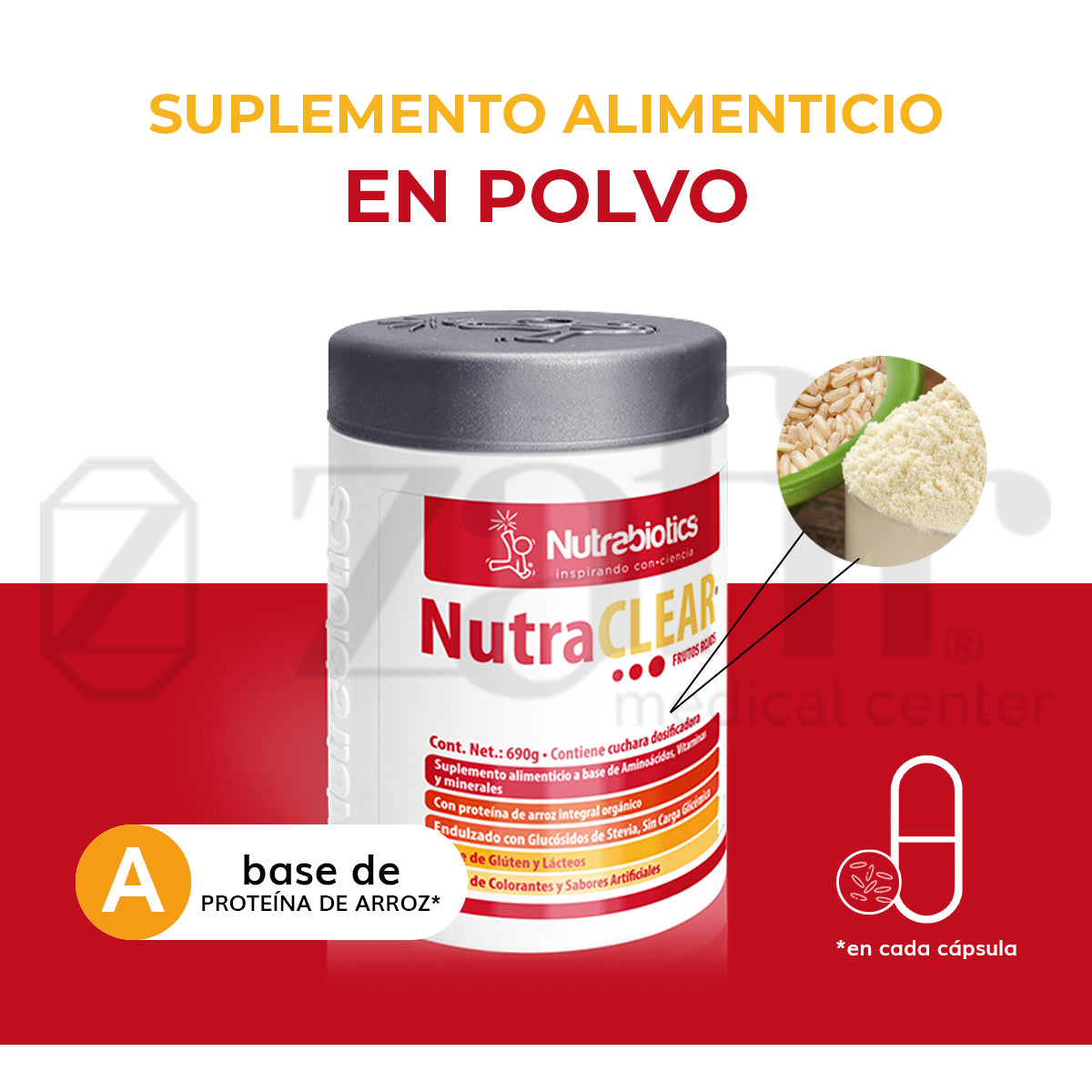 Nutrabiotics NutraCLEAR Frutos Rojos (690 g)