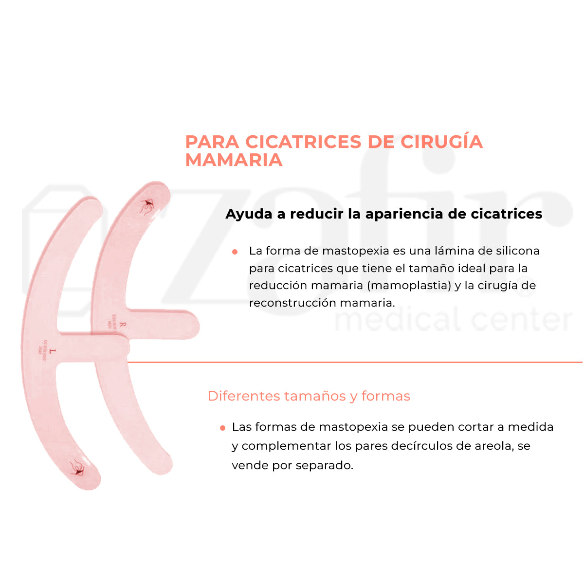 Scar Aid. Lámina De Silicón Grado Médico, Post-mastopexia