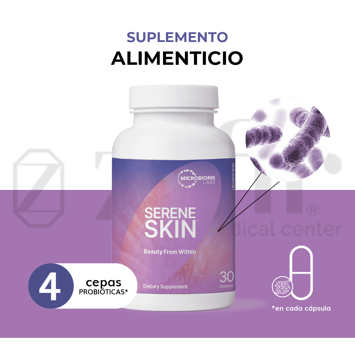 Microbiome Labs - Serene Skin (30 cápsulas)