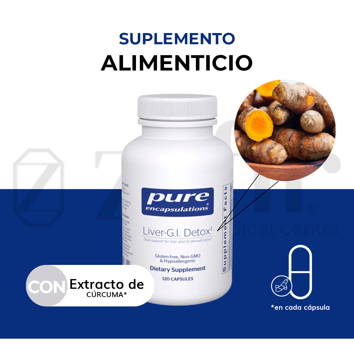 Pure Encapsulations Liver-G.I. Detox 120 cápsulas