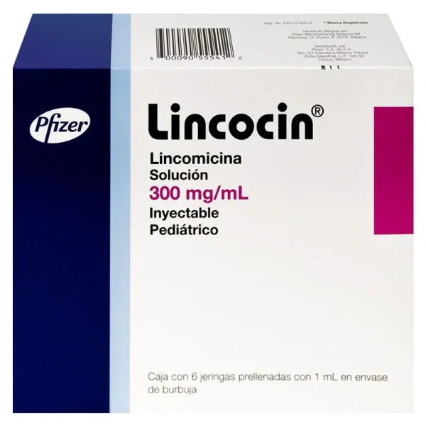 LINCOCIN 300MG INYECTABLE 6 AMPOLLETAS | LINCOMICINA 300MG