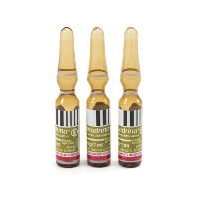 Pinadrina (Epinefrina) 1mg/ml Ampolleta Inyectable