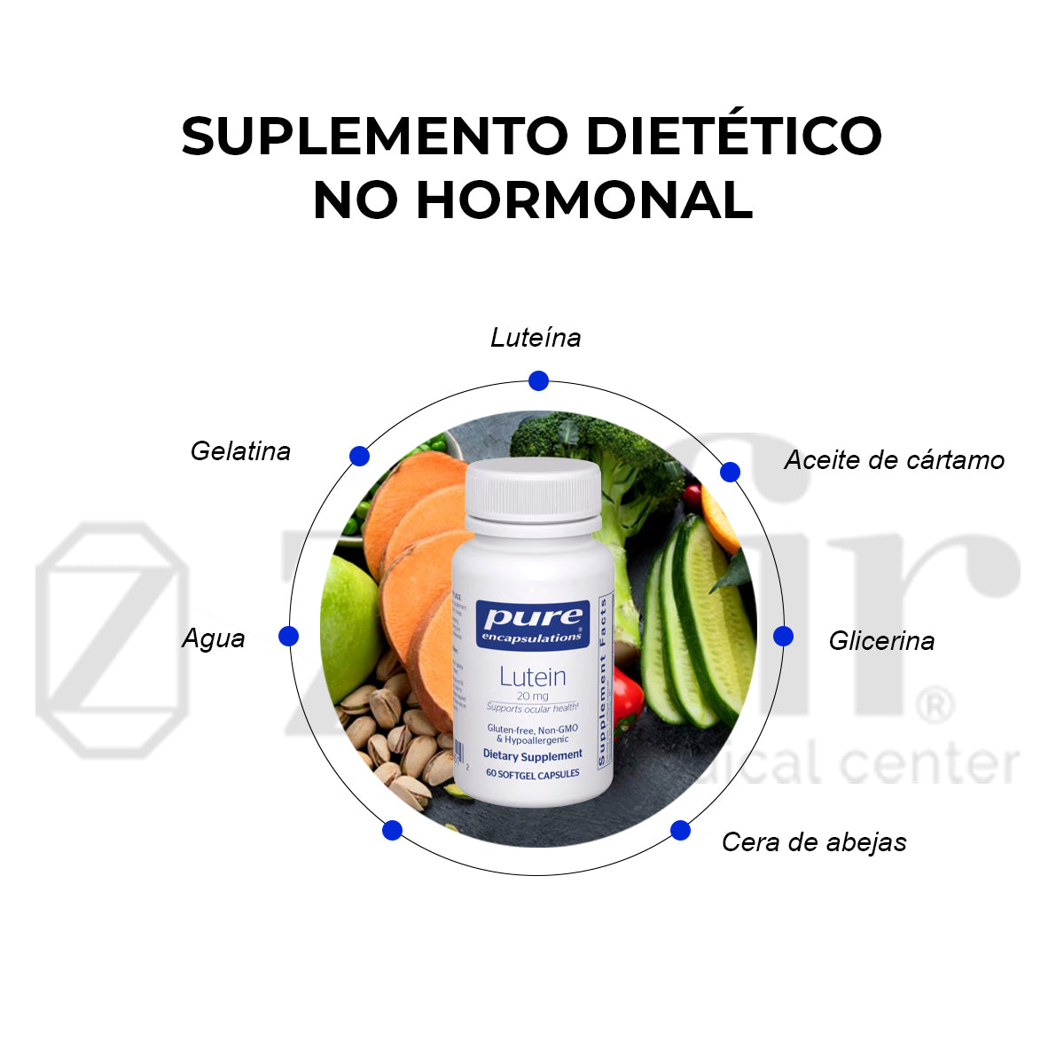 Pure encapsulations Lutein 20 MG 60 capsulas