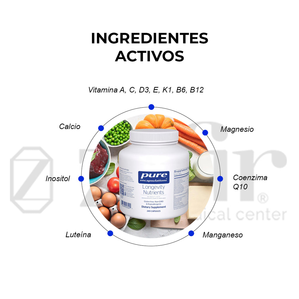 Pure Encapsulations Longevity Nutrients 240 cápsulas