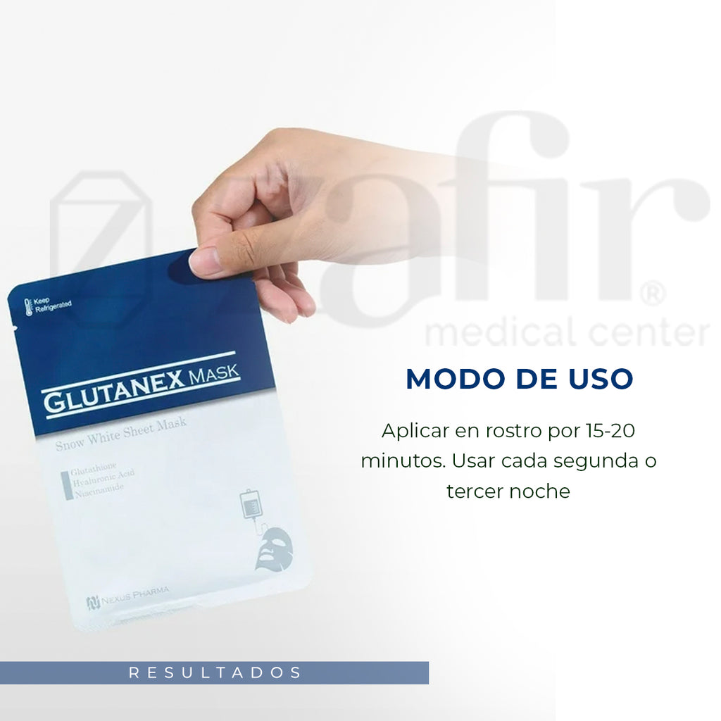 Glutanex MASK 15 pzs Mascarilla Aclarante y Antioxidante