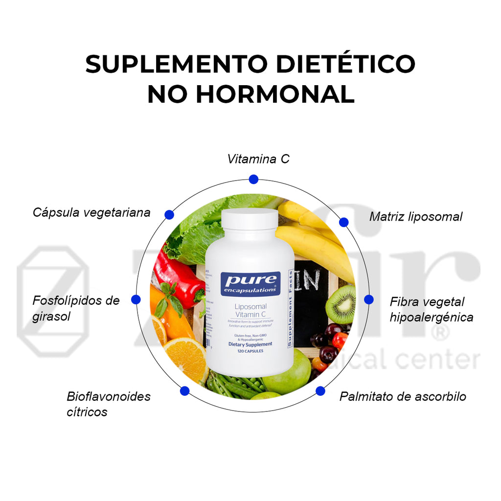Pure encapsulations Liposomal Vitamin C 120 capsulas