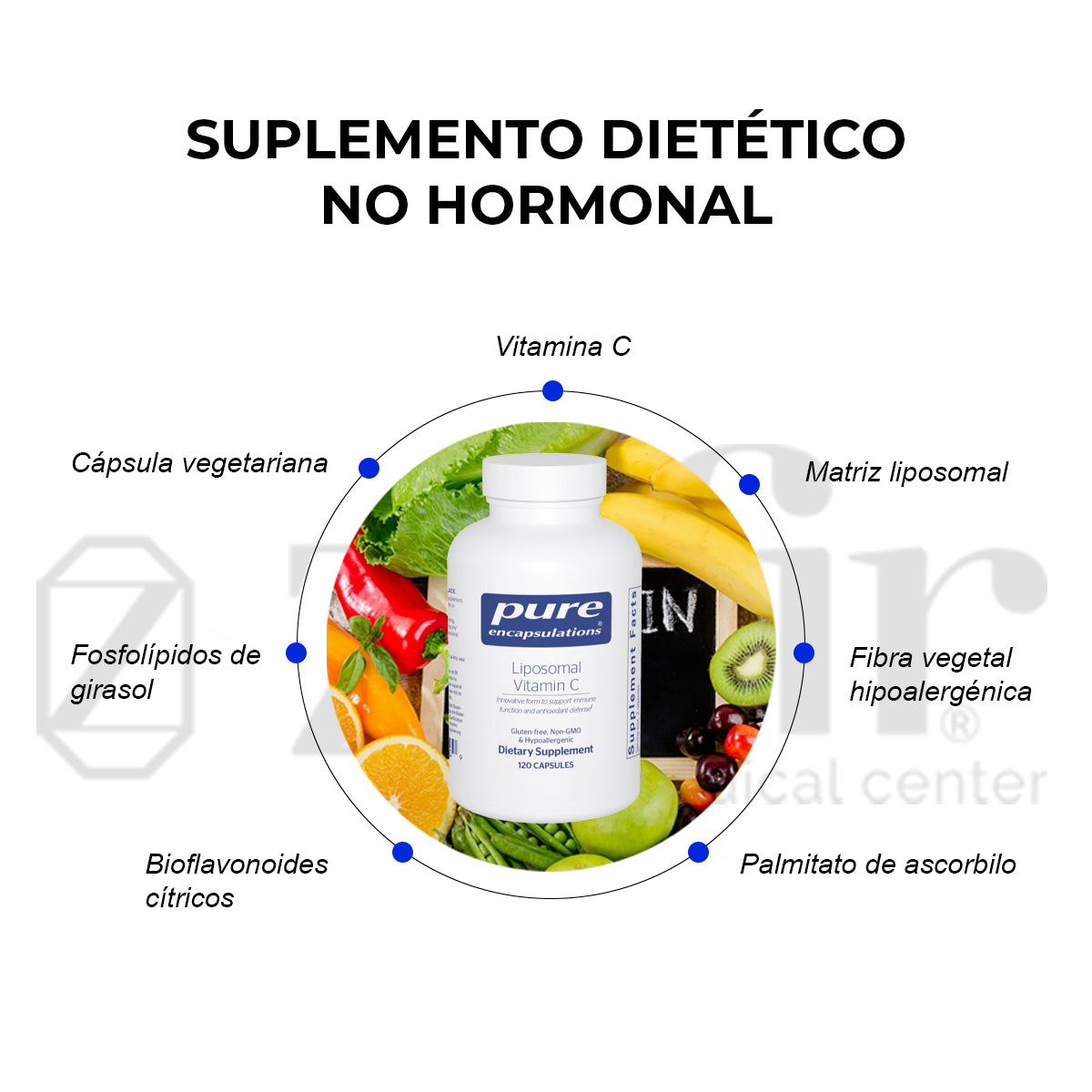 Pure encapsulations Liposomal Vitamin C 120 capsulas