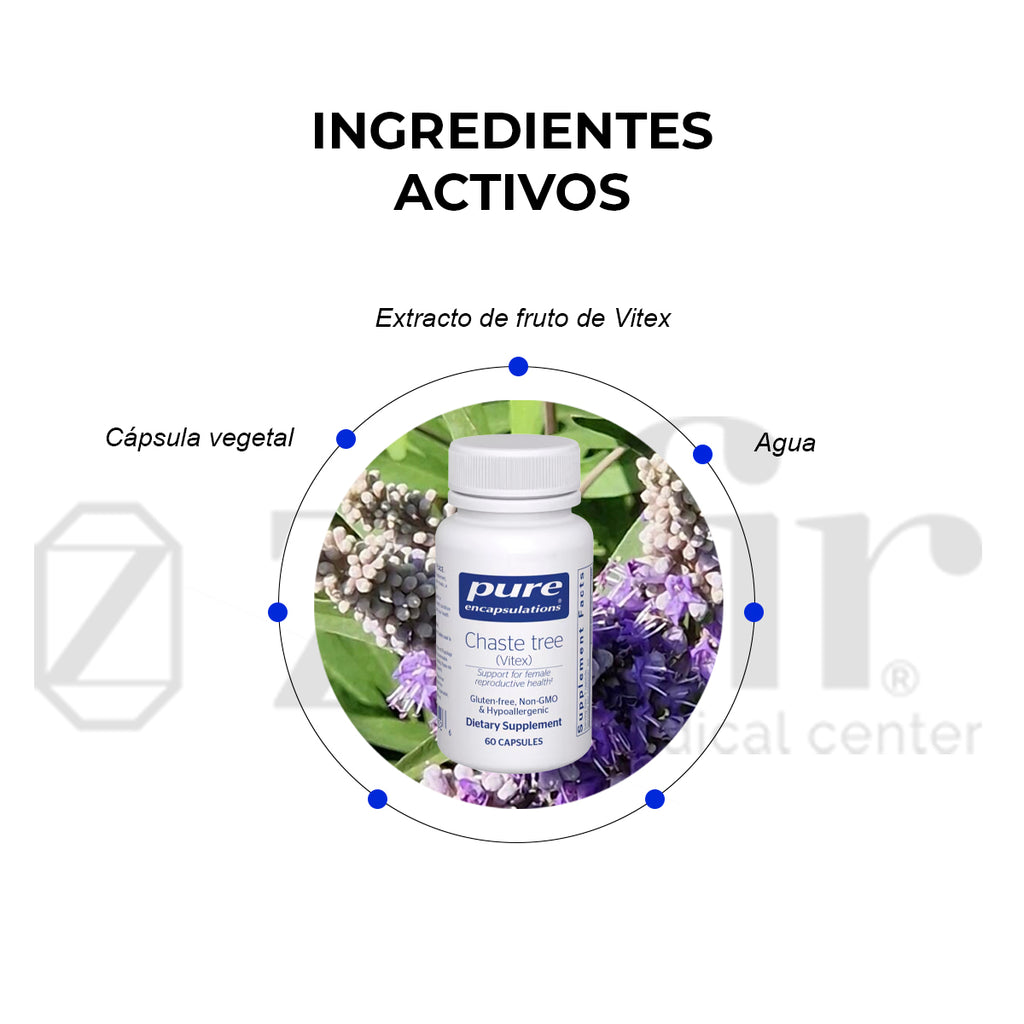 Pure Encapsulations Chaste Tree (vitex) 60 cápsulas.