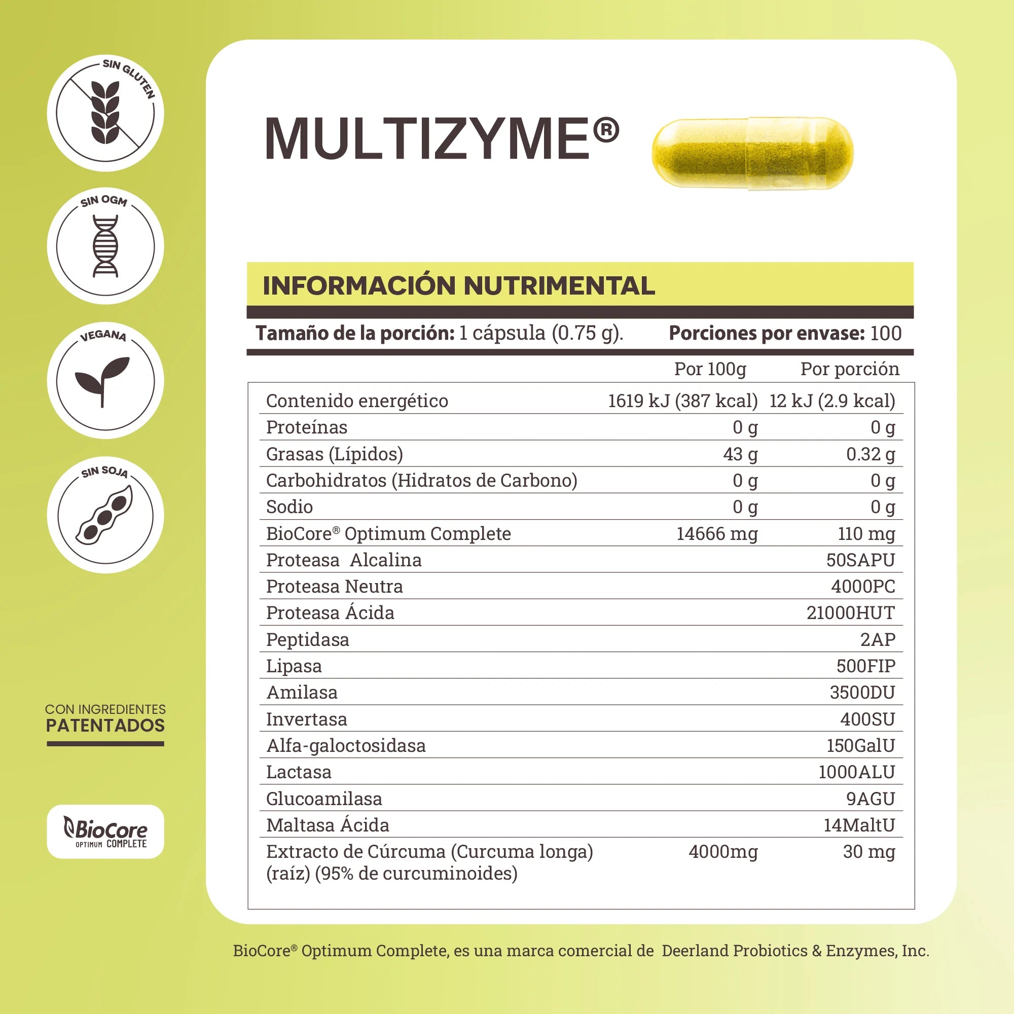 Multizyme Matter Enzimas Digestivas con TCM y Cúrcuma