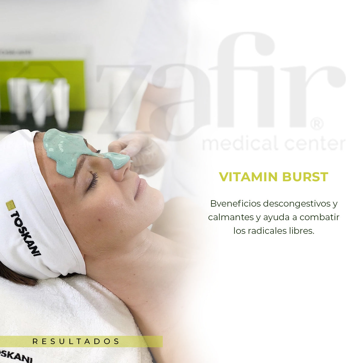 Mascarilla Facial Toskani Vitamin Burst Nutrición Completa