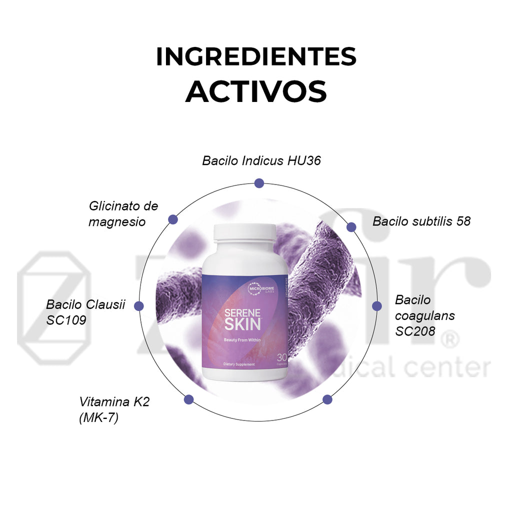 Microbiome Labs - Serene Skin (60 cápsulas)