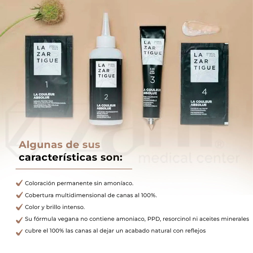 Tinte Cabello Lazartigue 5.0 Sin Amoniaco Castaño Claro