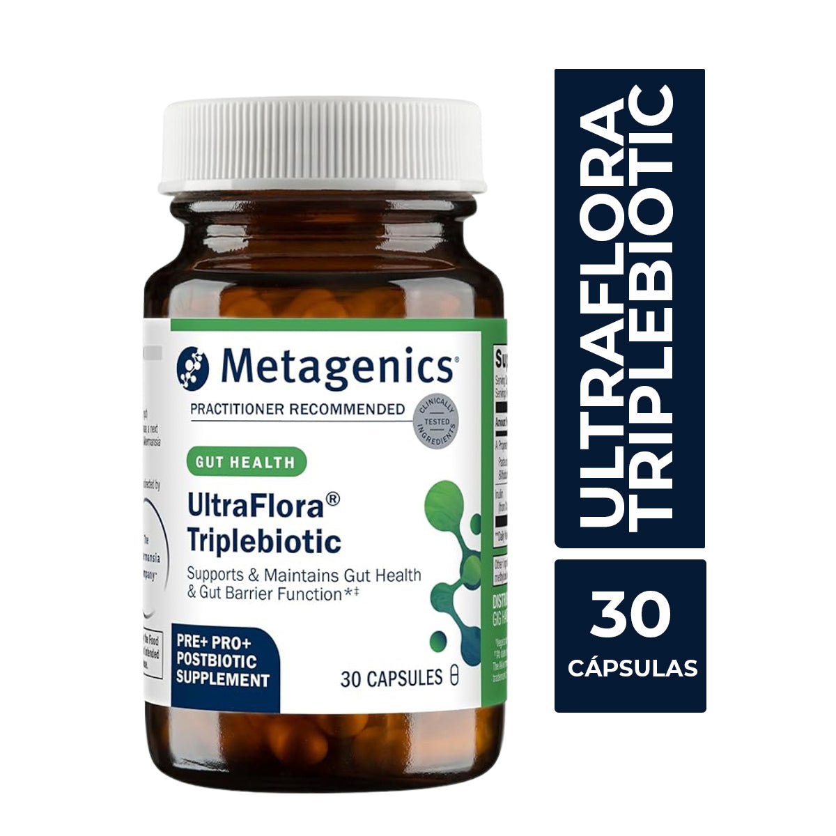 Metagenics UltraFlora Triplebiótico con Akkermansia