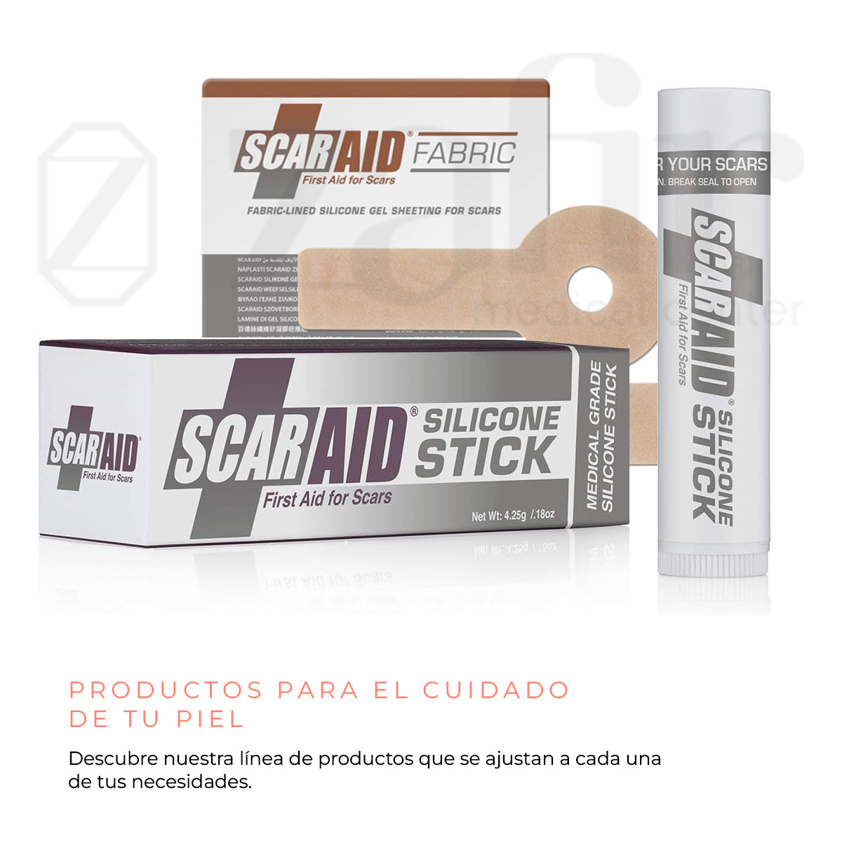 Scar Aid Laminas de silicón para cicatrización BIODERMIS SCG-1106 (15x3.6cmx) - Zafir Medical Center