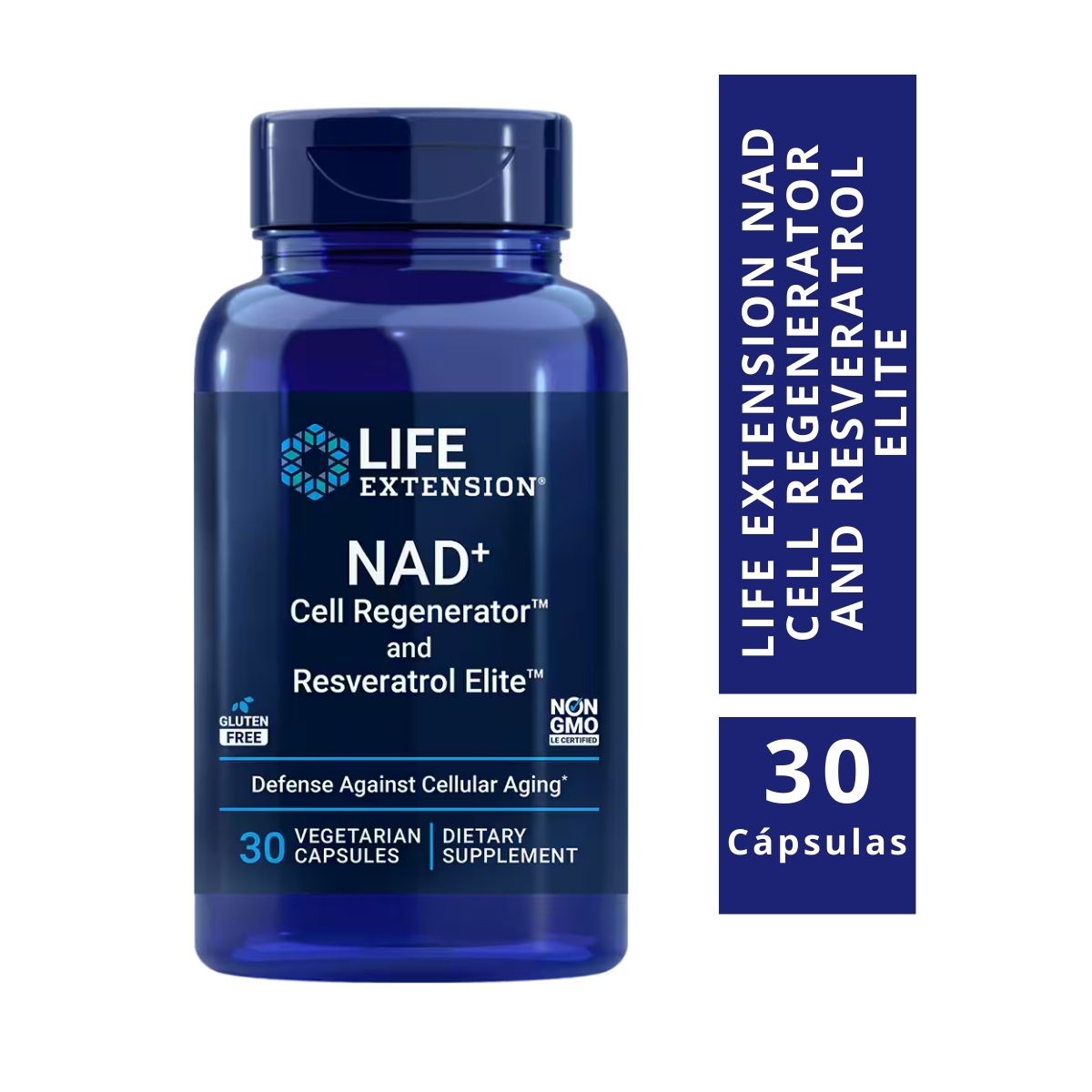 Life Extension NAD + Cell Regenerator and Resveratrol Elite 30 cápsulas