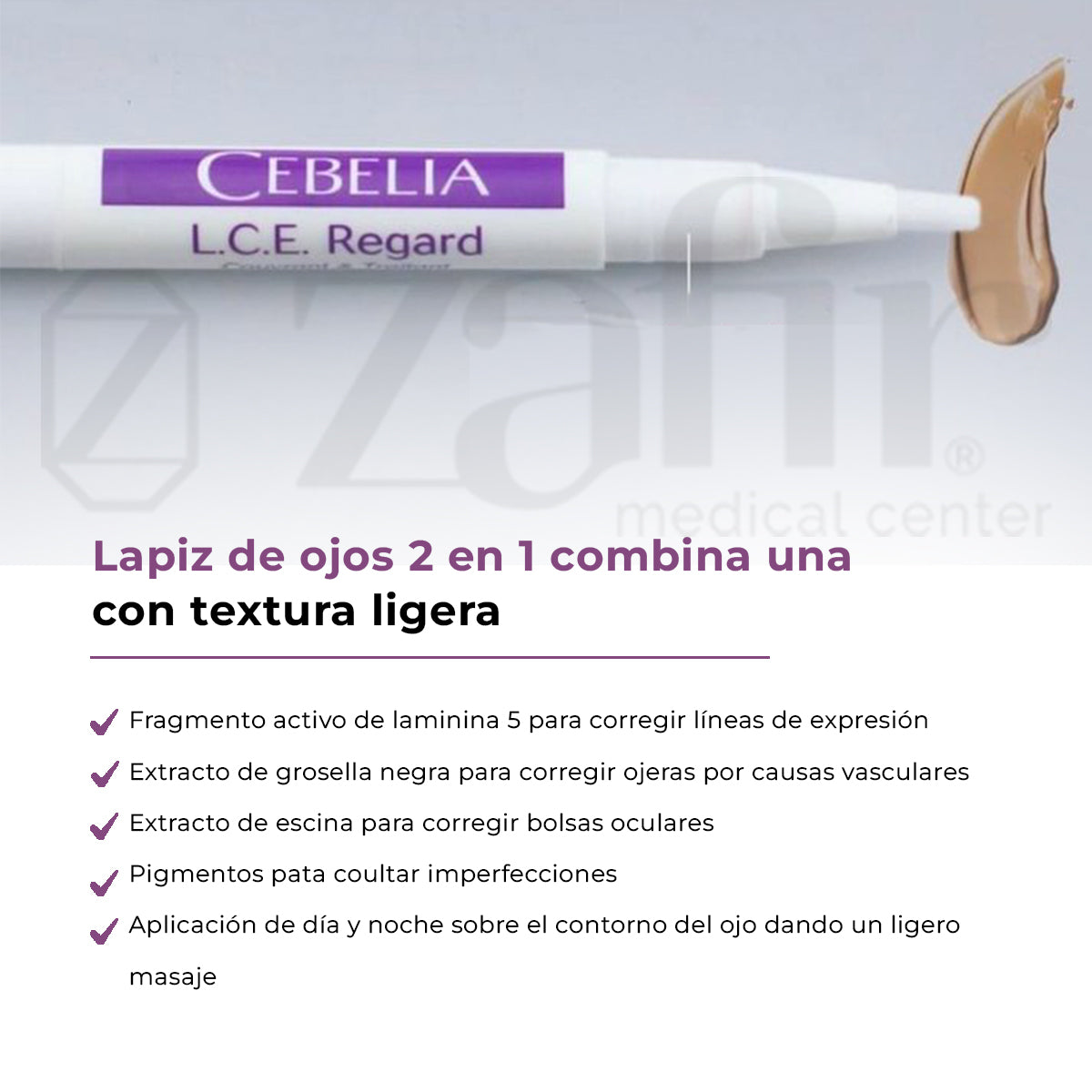 CEBELIA L.C.E. Regard - Crema para ojos reduce ojeras y líneas de expresión (1.6 ml) - Zafir Medical Center