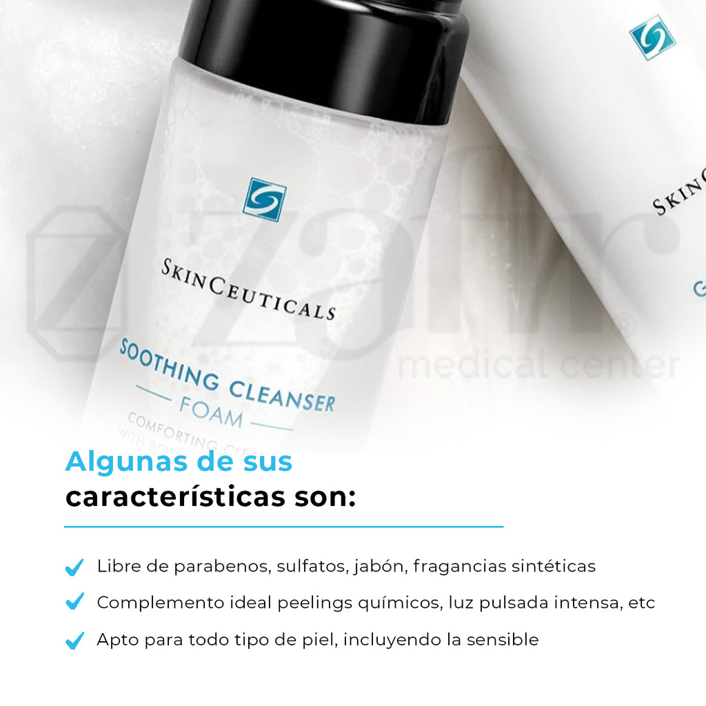 SkinCeuticals Soothing Cleanser Limpiador Facial Suave y Espumoso.