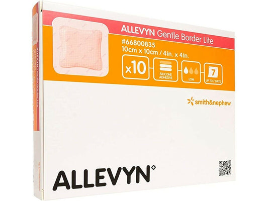 APOSITO ALLEVYN GENTLE BORDER 10*10 CM / CONTIENE 10 PIEZAS