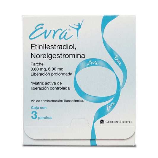 EVRA 6MG/600MCG 3 PARCHES | NORELGESTROMINA / ETINILESTRADIOL