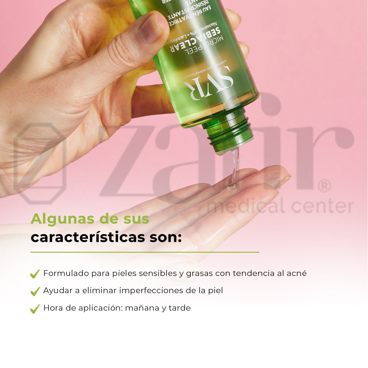 Agua Dermolimpiadora Sebiaclear Micro Peel Piel Grasa / Acné