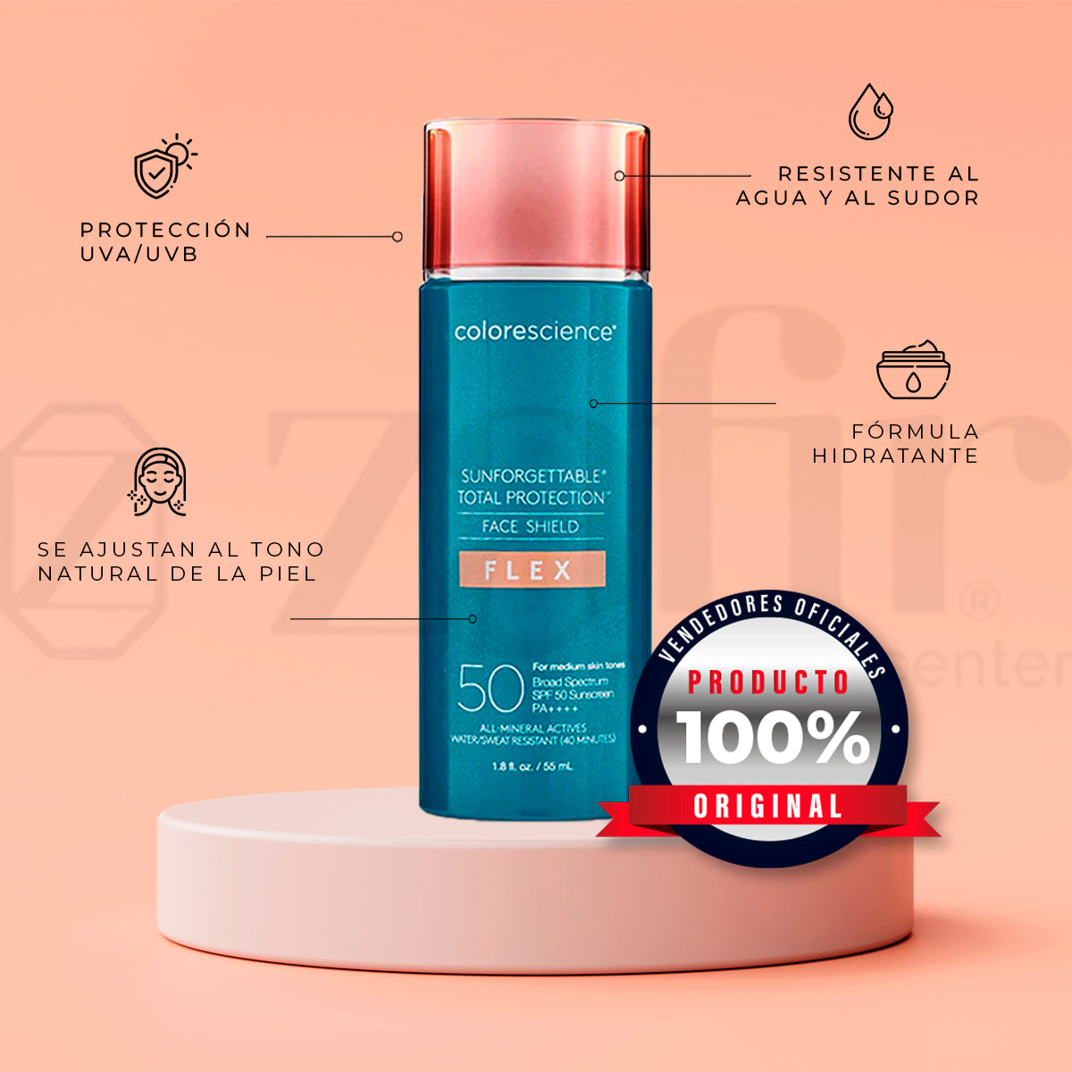 Protector Solar Mineral Colorscience Flex Fair Facial Spf 50