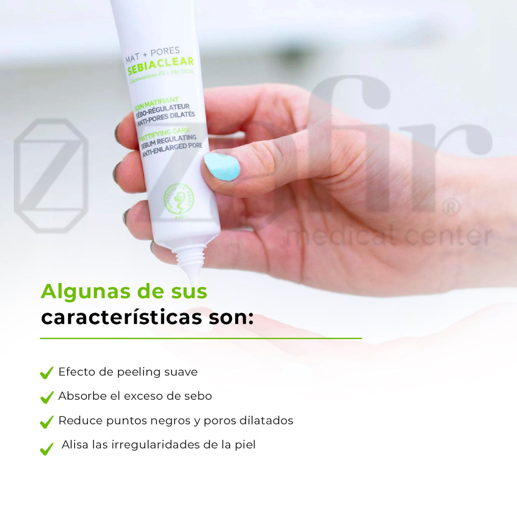 Crema De Tratamiento de Acné SVR MAT+PORES Sebiaclear