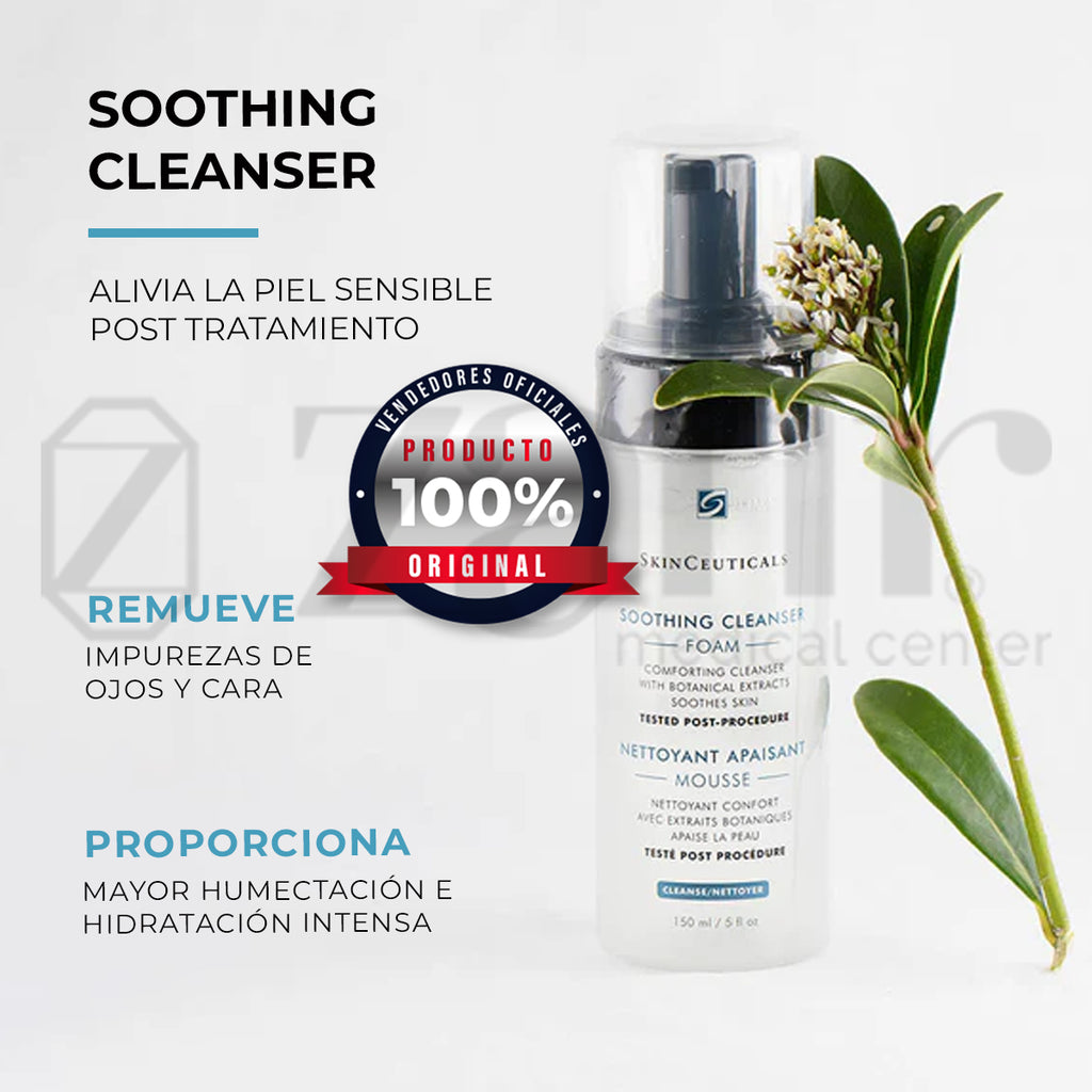 SkinCeuticals Soothing Cleanser Limpiador Facial Suave y Espumoso.