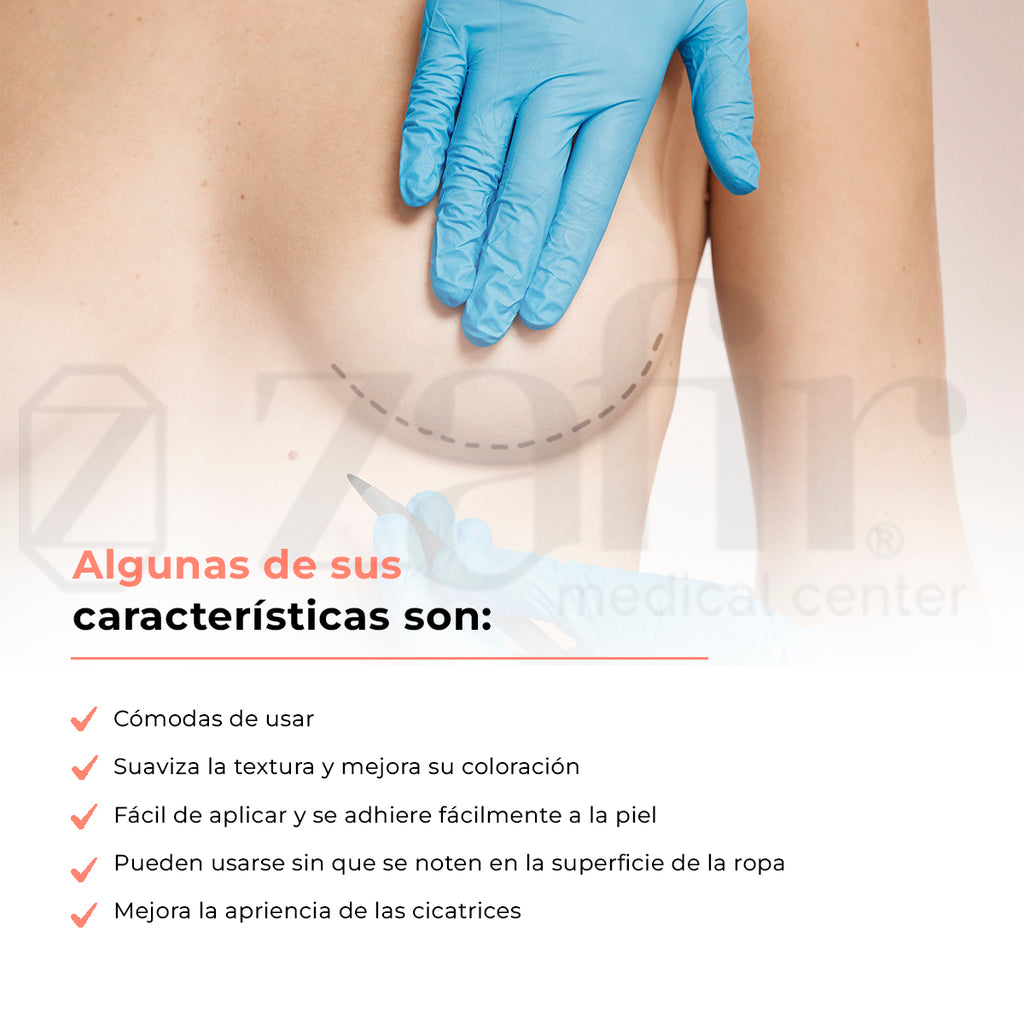 Scar Aid. Lámina De Silicón Grado Médico, Post-mastopexia