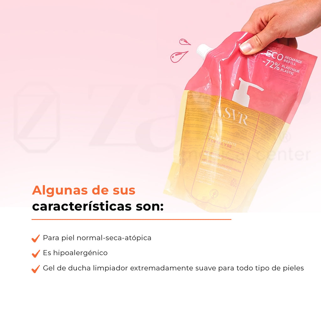 Gel Limpiador Svr Topialyse Gel Lavant Eco 1L Piel Seca
