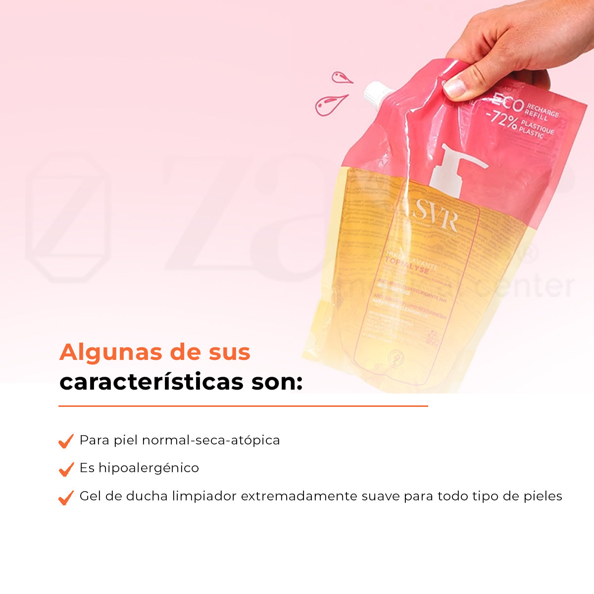 Gel Limpiador Svr Topialyse Gel Lavant Eco 1L Piel Seca