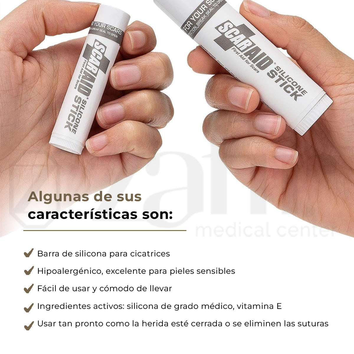 Lápiz Aplicador Cicatrices ScarAid Para Ciatrices Pequeñas - Zafir Medical Center