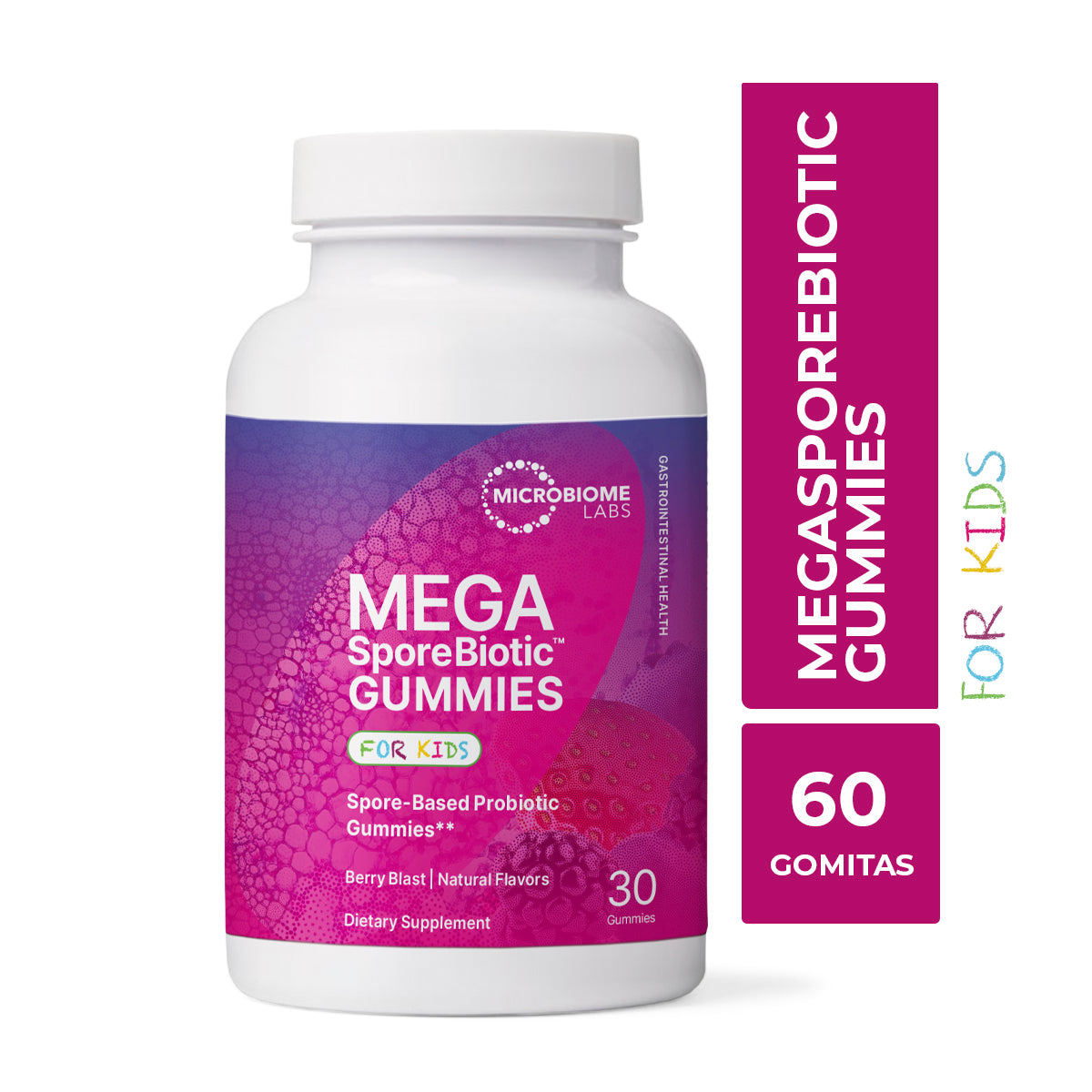 MICROBIOMLABS MEGASPOREBIOTIC FOR KIDS GUMMIES 30