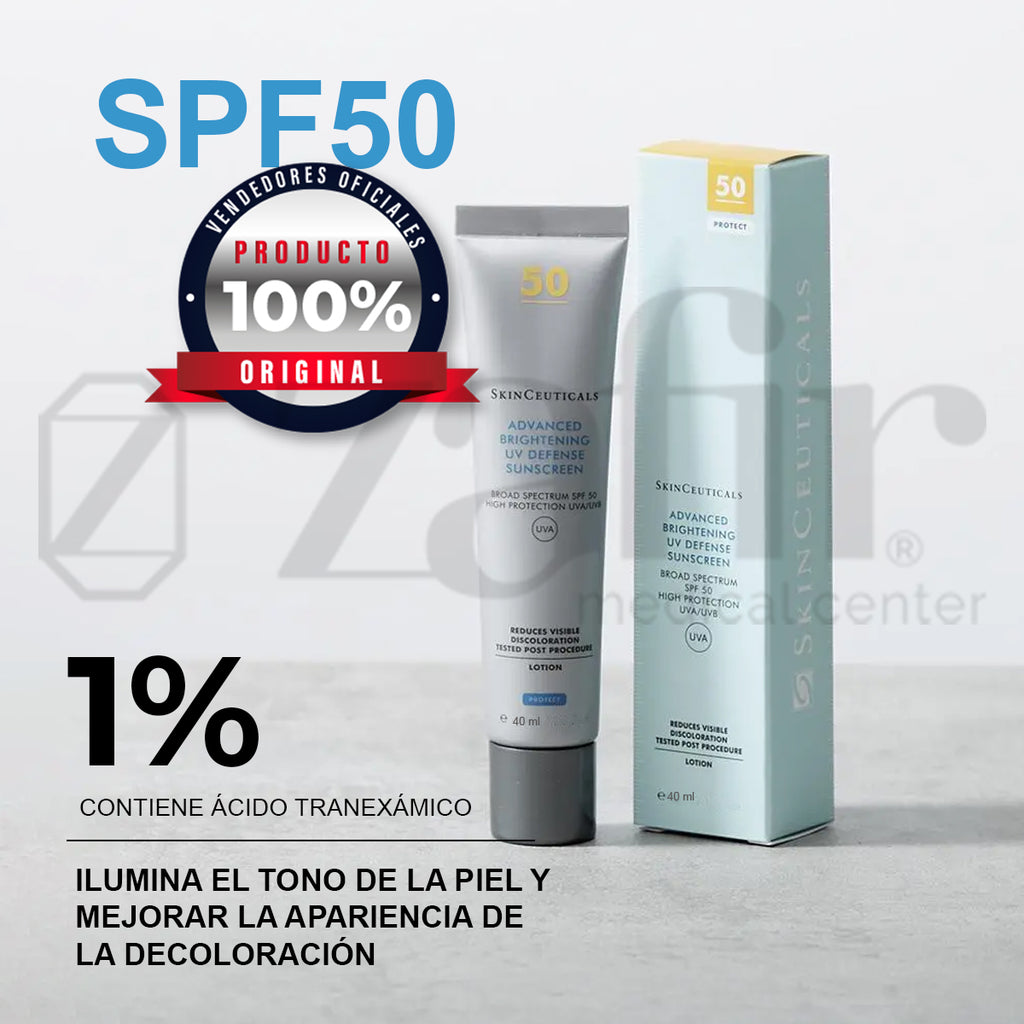 SkinCeuticals Advenced Brigthening  UV Defense SPF 50 Protector Solar Ideal Para Pieles Con Manchas