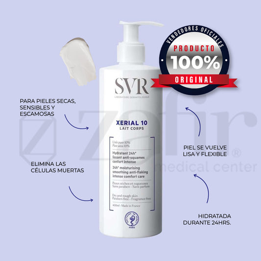 Crema Humectante Svr Lait Xerial 10 400ml Piel Seca Hidratante