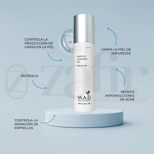 M.A.D Skincare - Salicylic Cleansing Gel Anti-acné (200 ml) - Zafir Medical Center